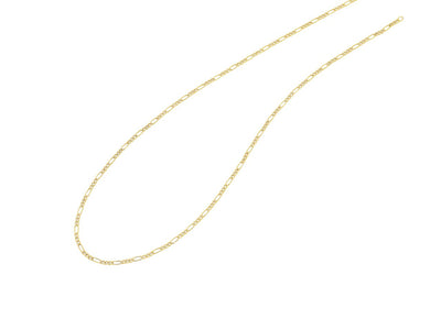 9Ct Yellow Gold Silver Filled 3 + 1 Figaro Chain - 50Cms