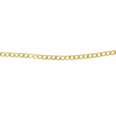 9 carat yellow gold silver filled curb chain - 50cms