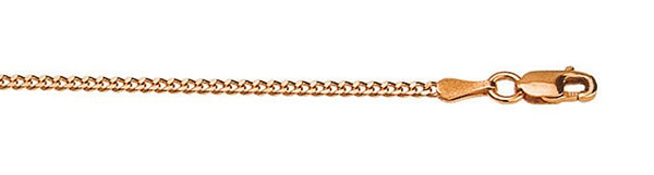 9Ct Rose Gold Diamond Cut Curb Chain