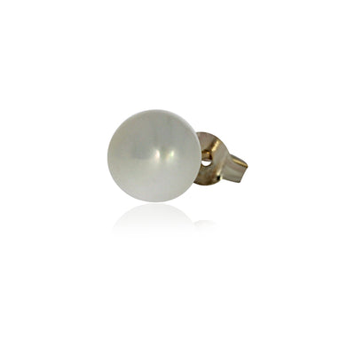 Silver Freshwater Pearl Stud Earrings - 7mm