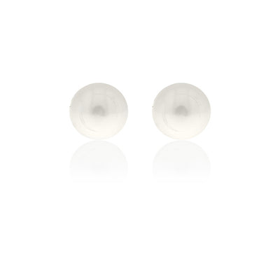 Sterling Silver White Fresh Water Pearl Stud Earrings 5Mm