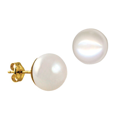 Sterling Silver Freshwater Pearl Stud Earrings - 12Mm