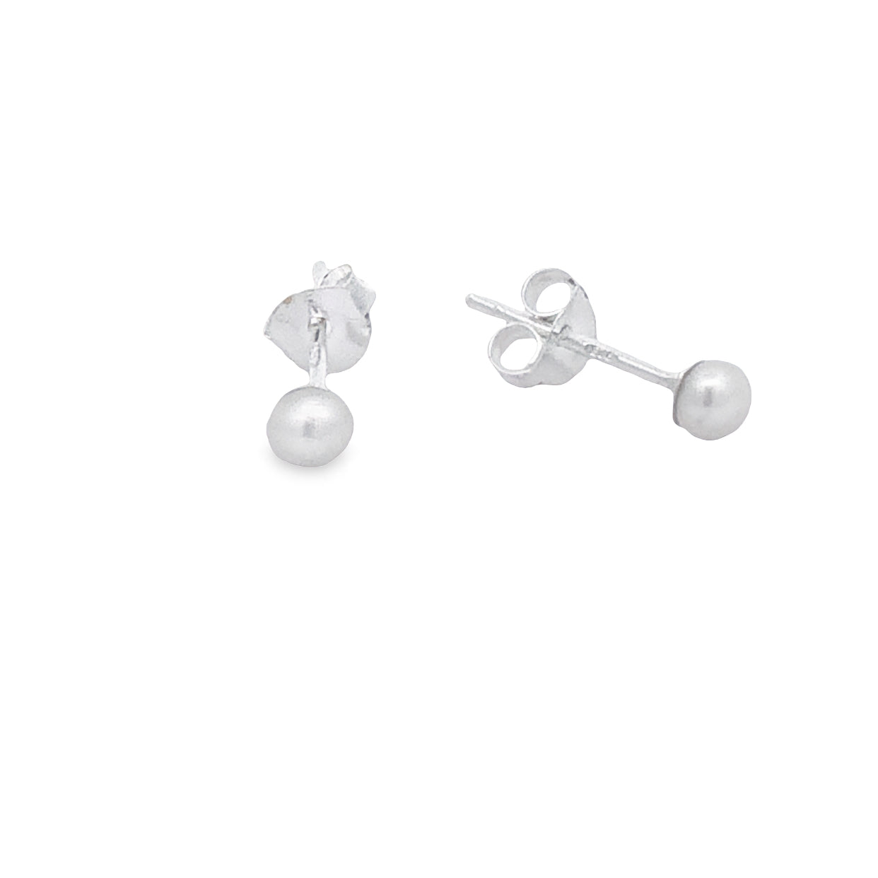 Sterling Silver 3MM Freshwater Pearl Studs