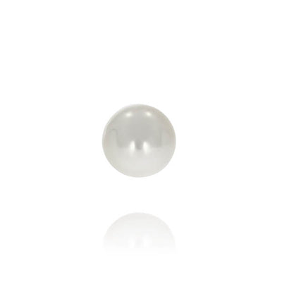 Sterling Silver White Fresh Water Pearl Stud Earrings 10Mm