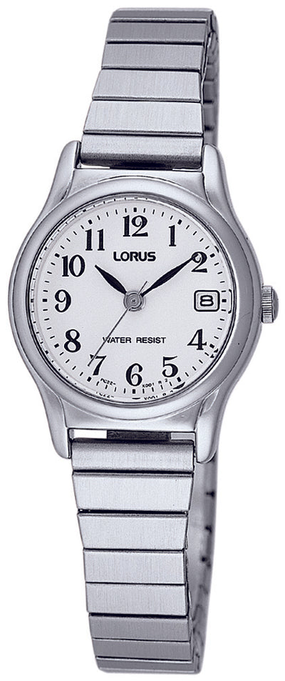 Lorus Watch Silver Plated Dress Ladies Round White Dial