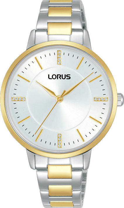 Lorus Stainless Steel 2 Tone Ladies Dress Bracelet Watch