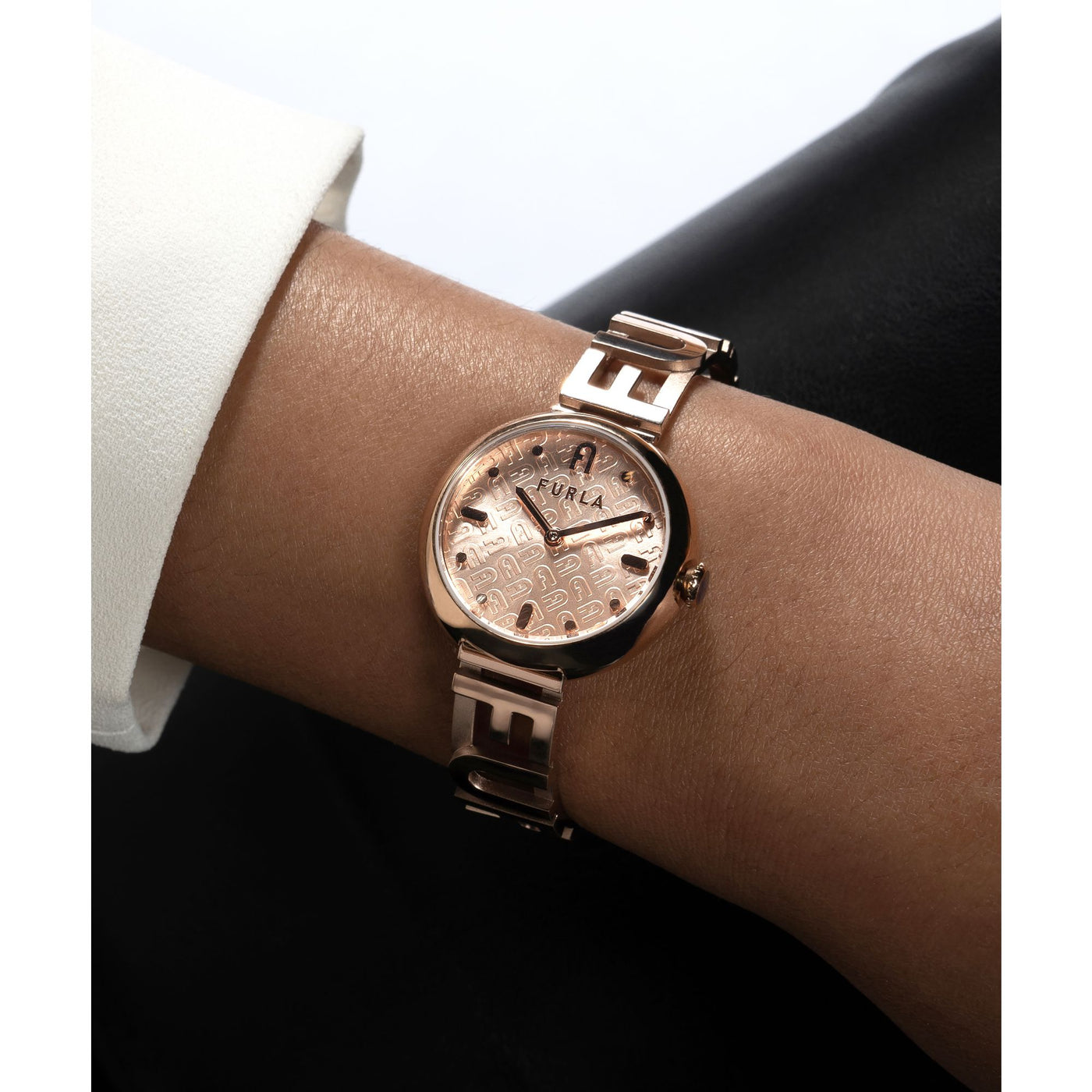 Furla Ladies 3D Bangle Rose Gold Bracelet