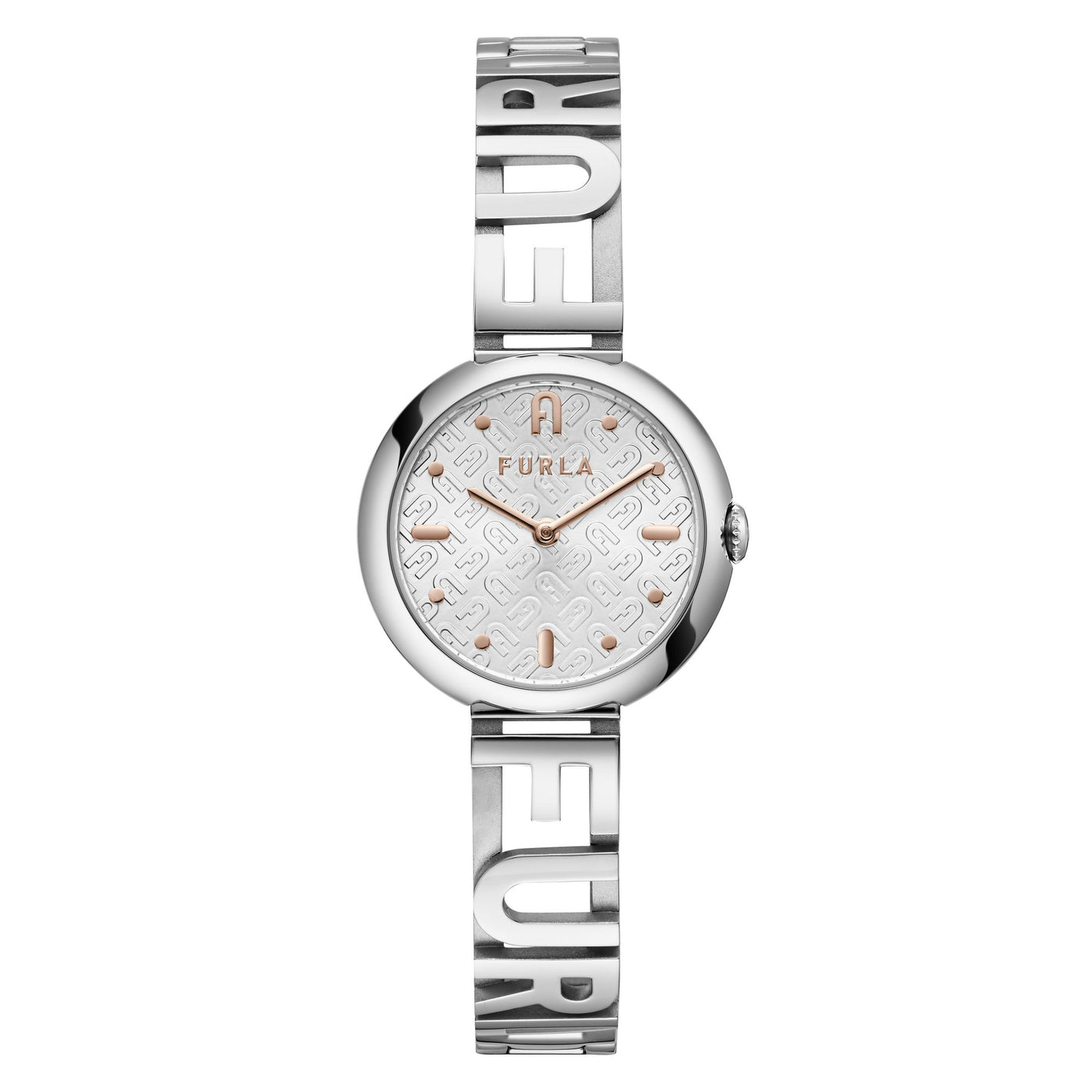 Furla Ladies 3D Bangle Silver Bracelet Watch