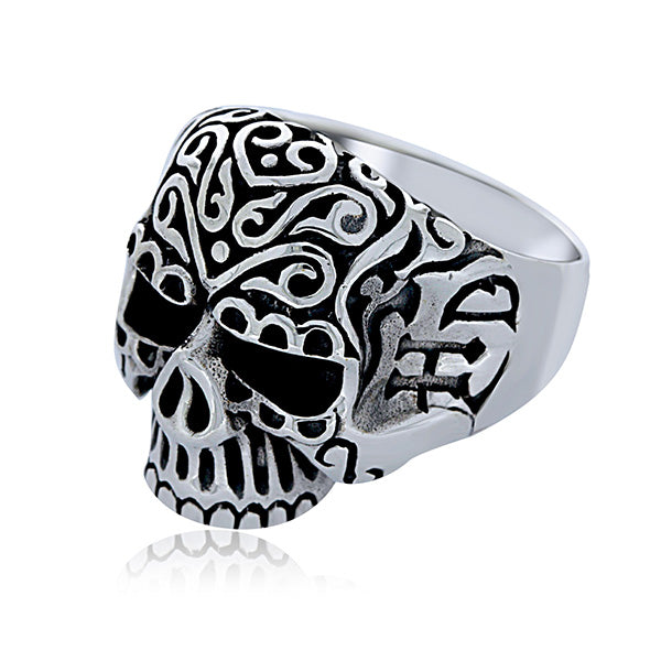 Onatah Day Of The Dead Filigree Skull Ring