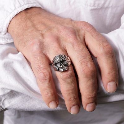 Onatah Day Of The Dead Filigree Skull Ring