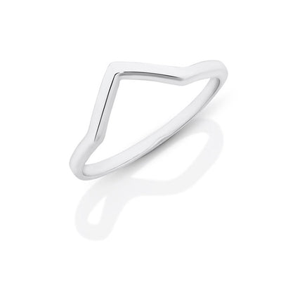 Sterling Silver V Shaped Band Ring