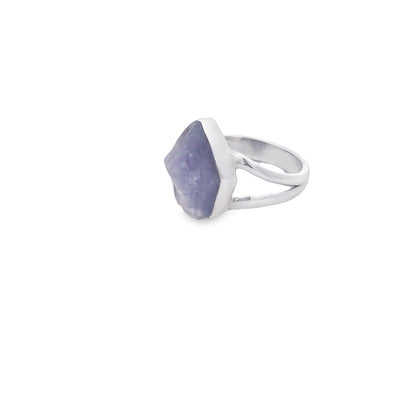 Sterling Silver Kyanite Rough Crystal Ring