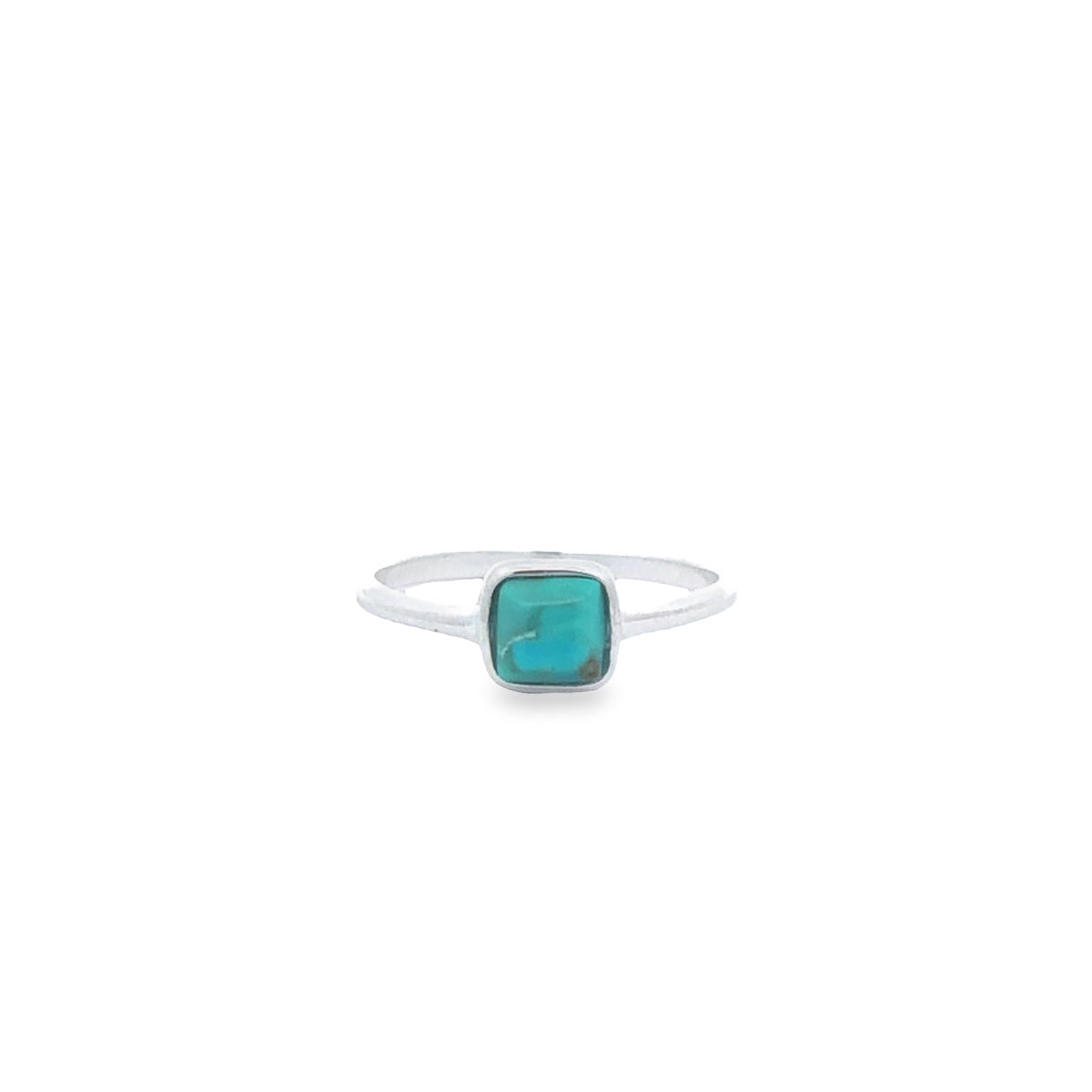 Sterling Silver Square Turquoise Ring