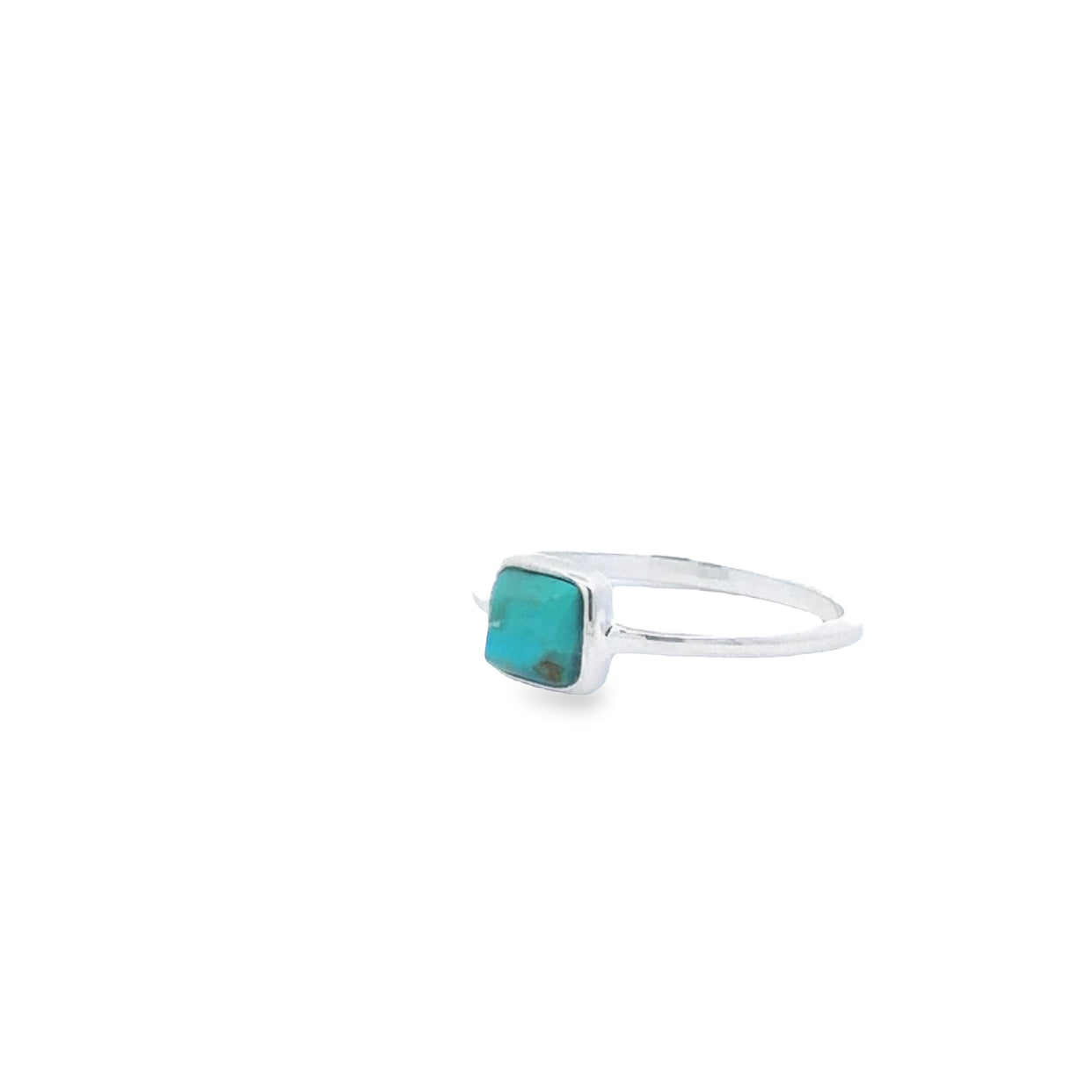 Sterling Silver Square Turquoise Ring