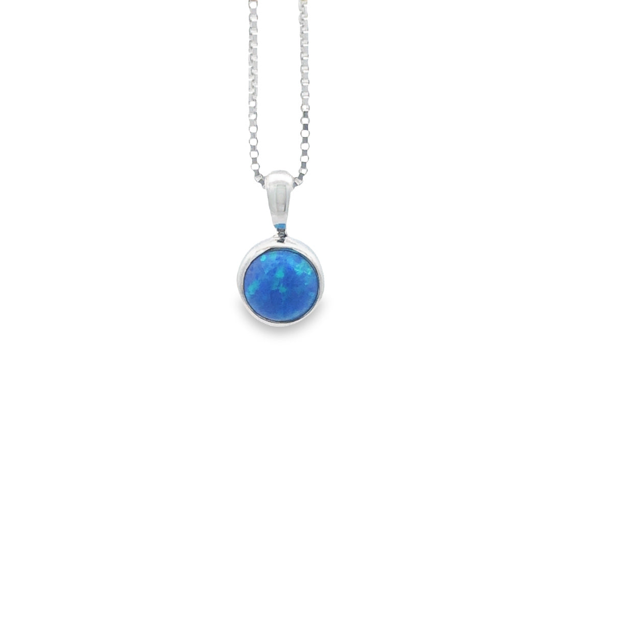 Round Blue Opalite Pendant