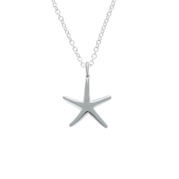 Silver Plain Starfish Necklace