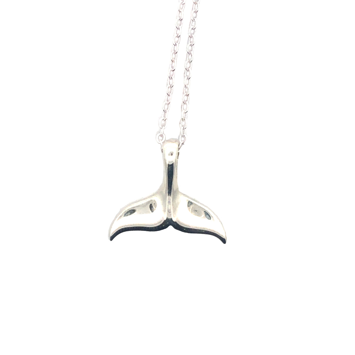 Silver Whale Tail Pendant