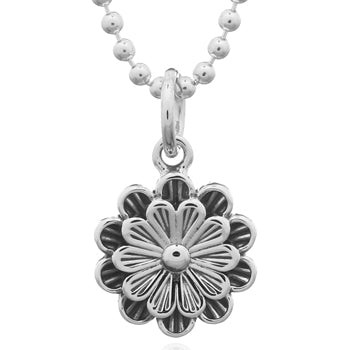 Onatah Sterling Silver Double Daisy Pendant