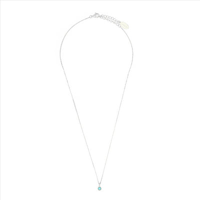 Diamonds By Georgini Natural Turquoise And Diamond December Pendant Sterling Silver