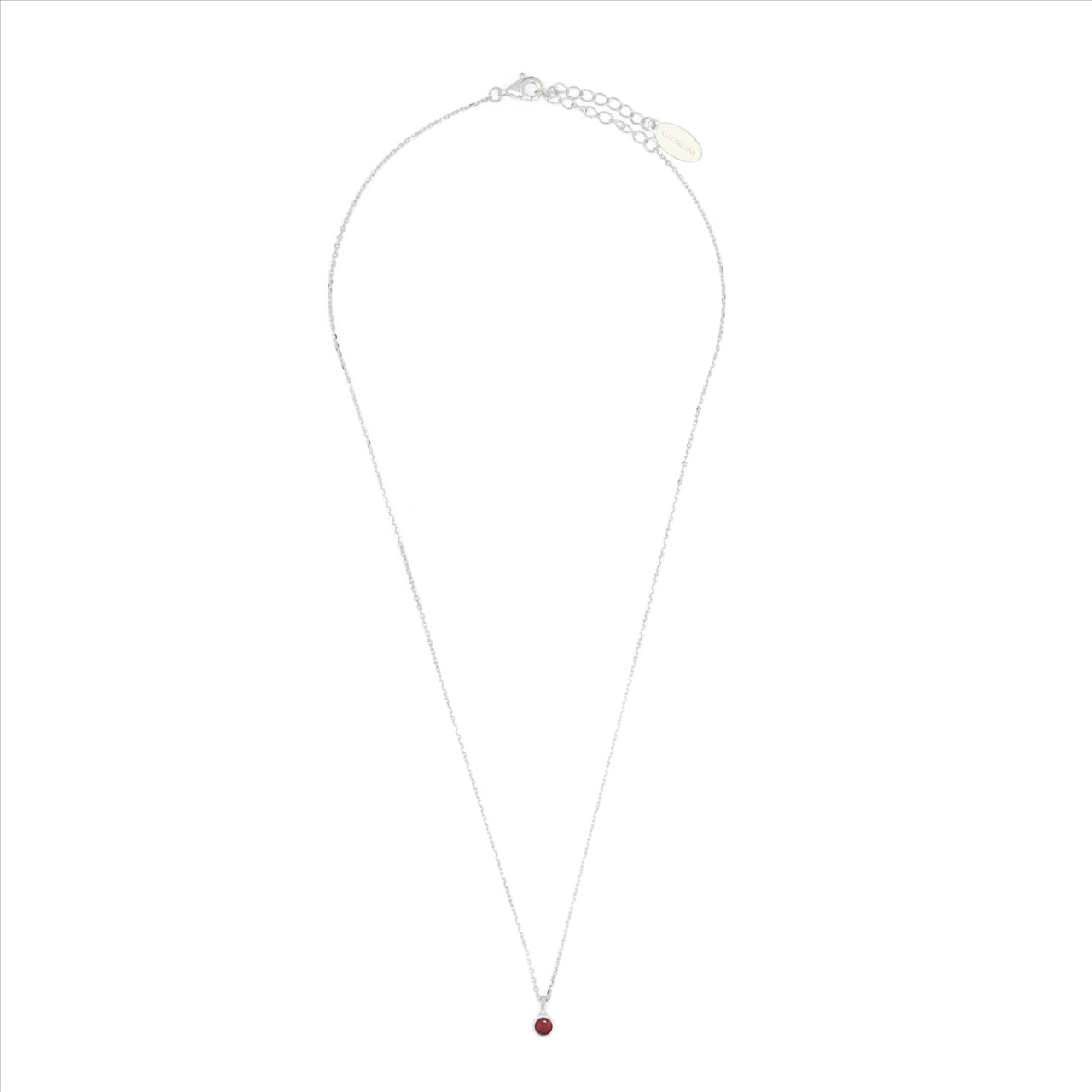 Diamonds By Georgini Natural Ruby And Diamond July Pendant Sterling Silver