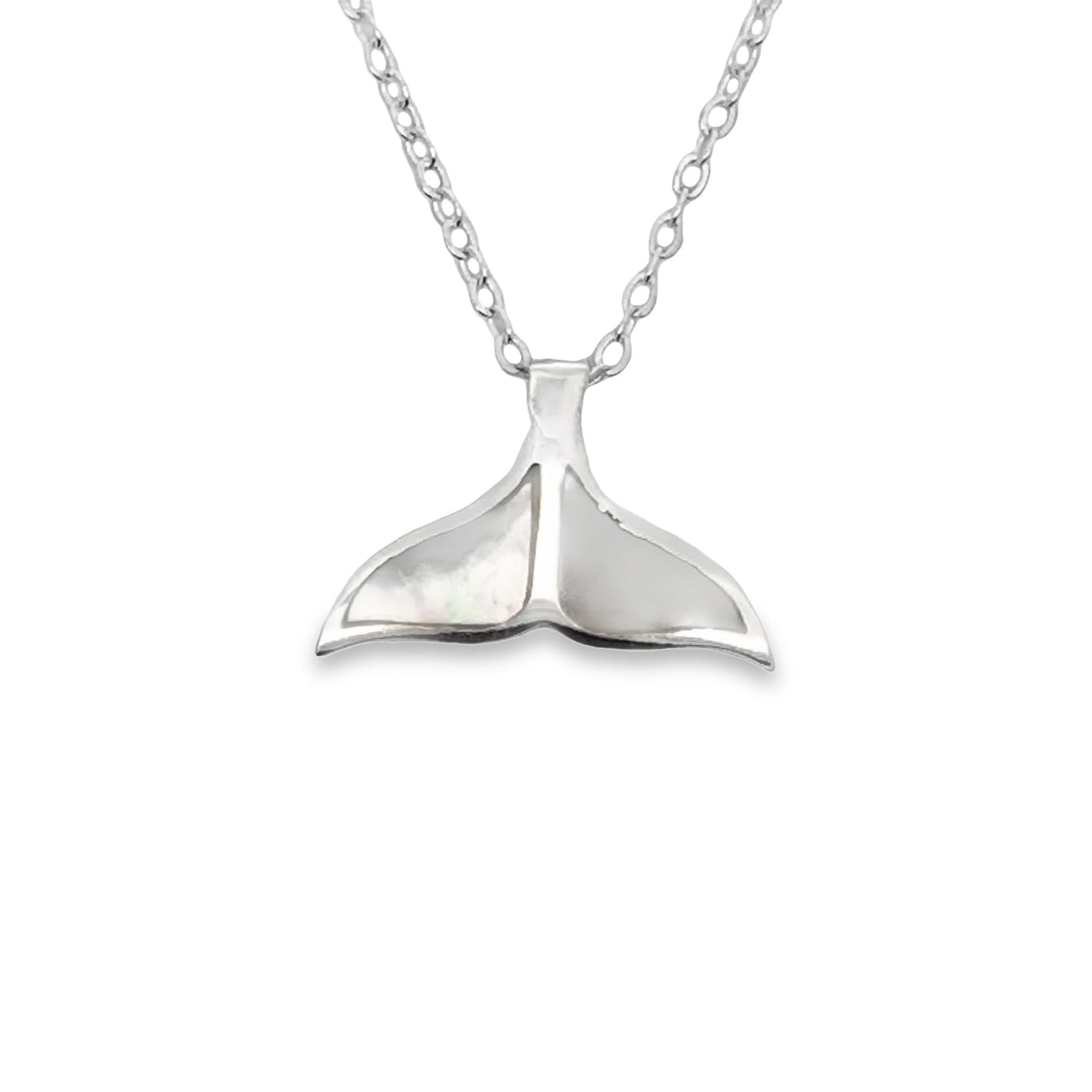 Onatah Sterling Silver Small Whale Tail White Pendant