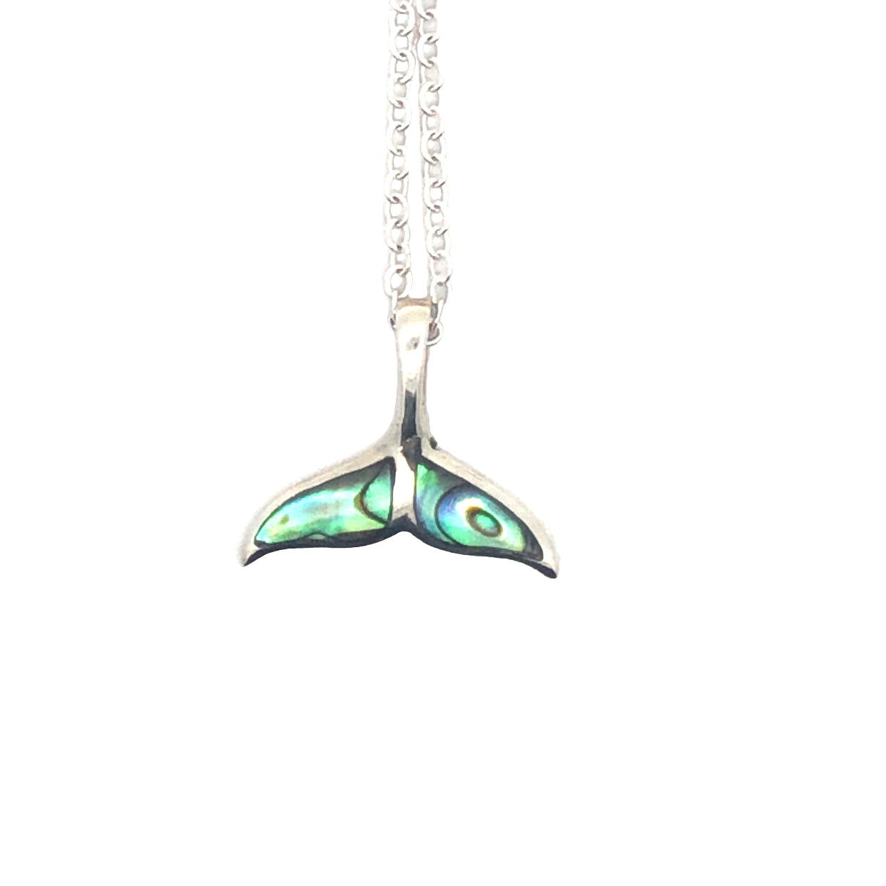 Onatah Sterling Silver Mini Whaletail Pendant Set With Paua Shell