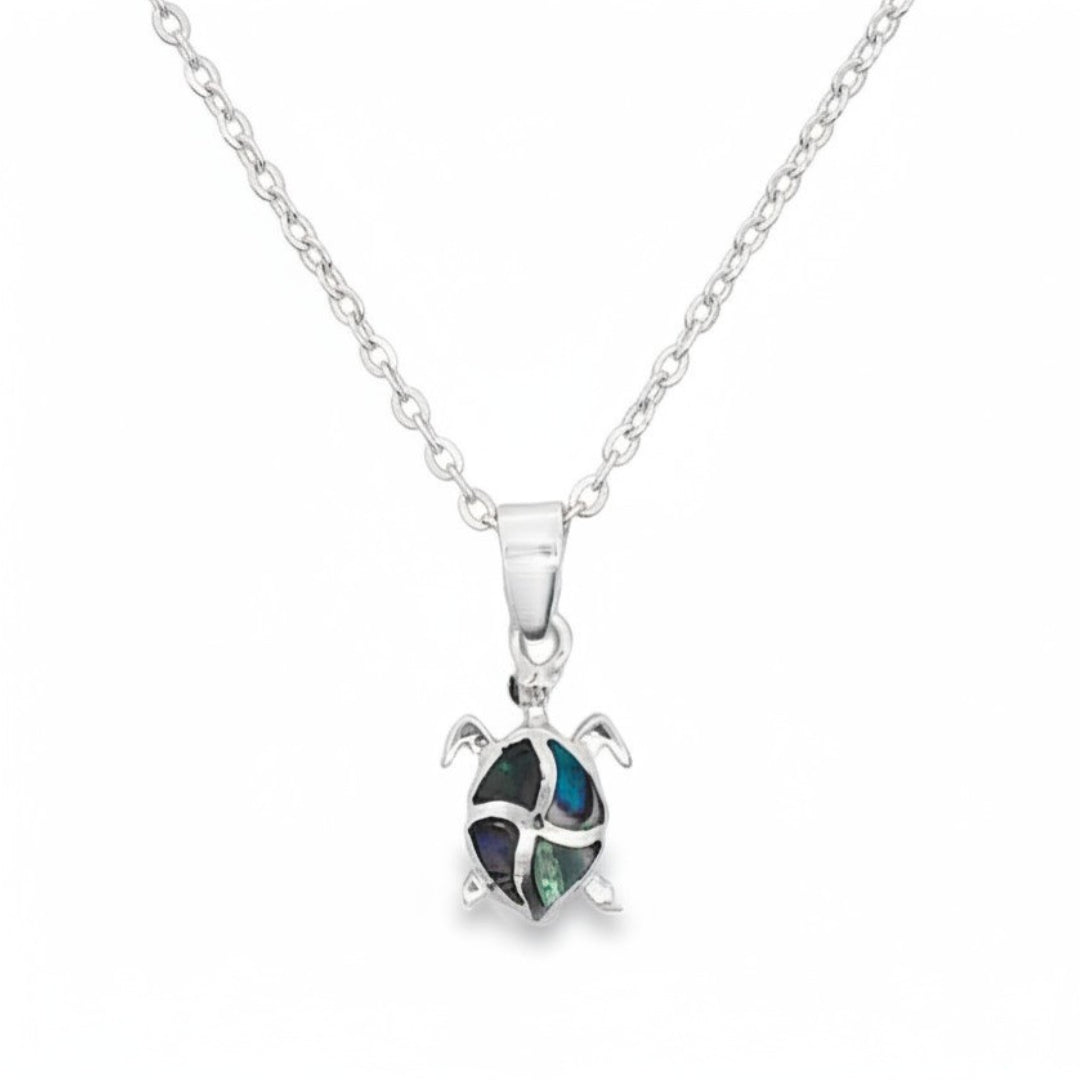 Onatah Onatah Sterling Silver Paua Shell Turtle Pendant With Silver ...