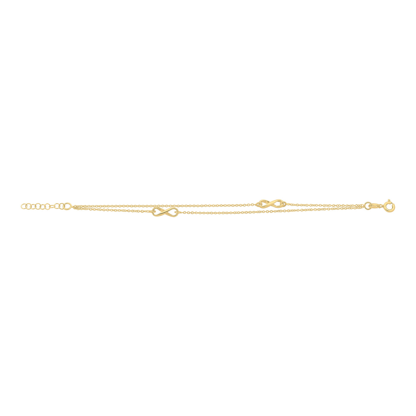 Gold-Plated Sterling Silver Infinity Bracelet