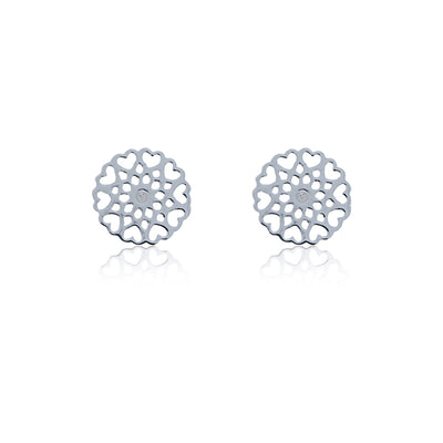 Silver Filigree Stud Earrings