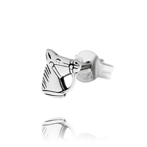 Sterling Silver Horses Head Stud Earrings