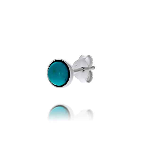 Silver Small Turquoise Cabachon Studs