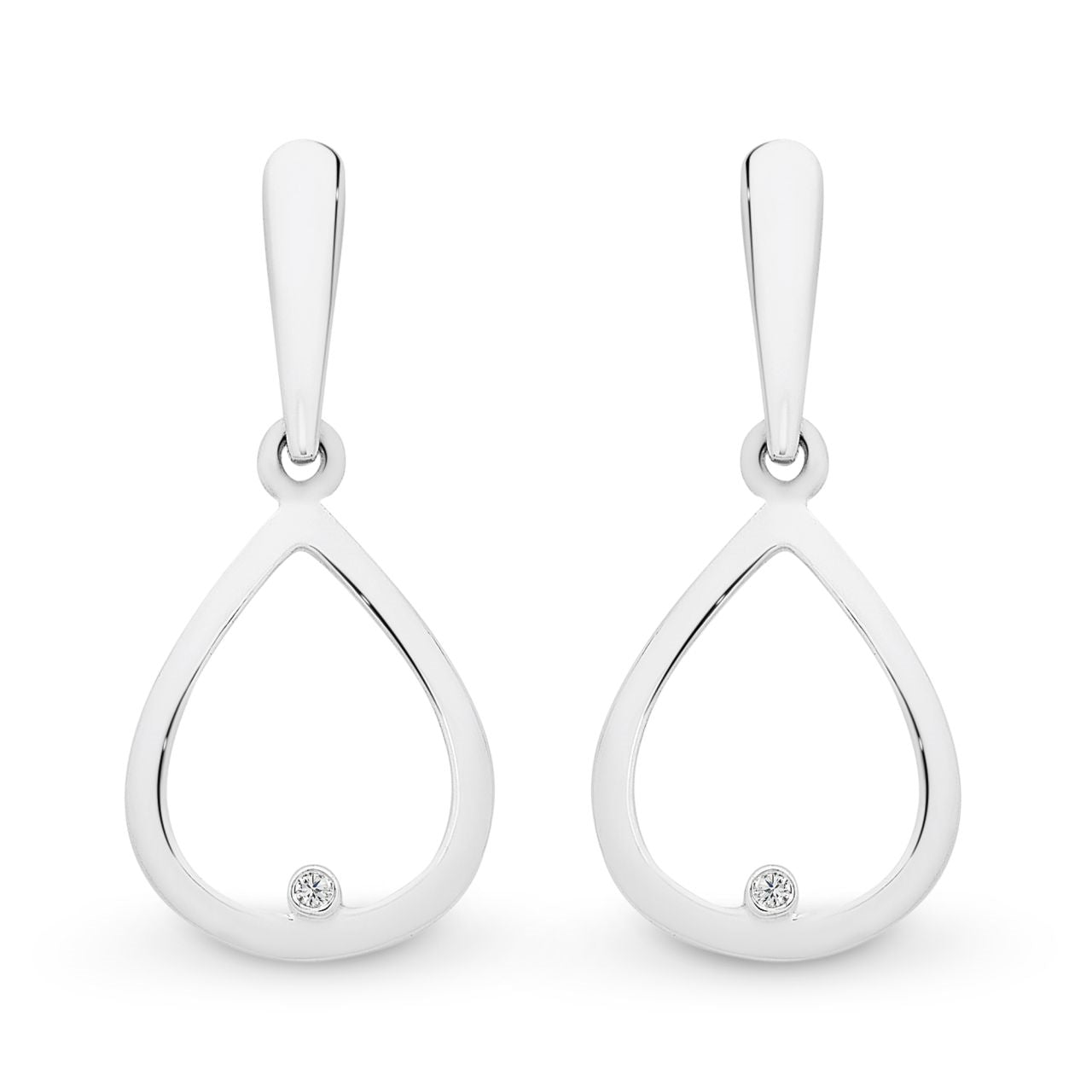 Open Pear Shaped Drop Earrings