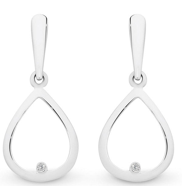 Open Pear Shaped Drop Earrings