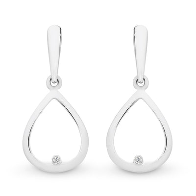 Open Pear Shaped Drop Earrings