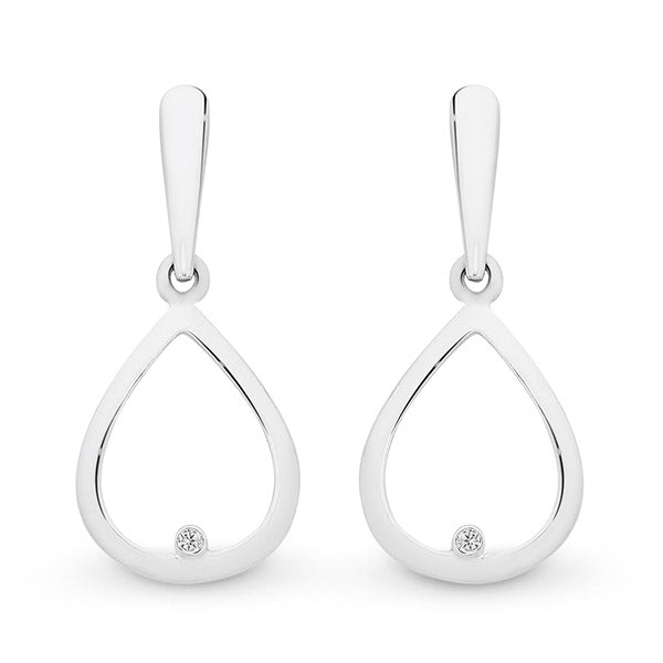 Open Pear Shaped Drop Earrings