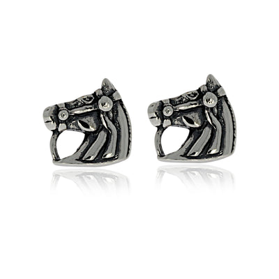 Sterling Silver Horsehead Stud Earrings