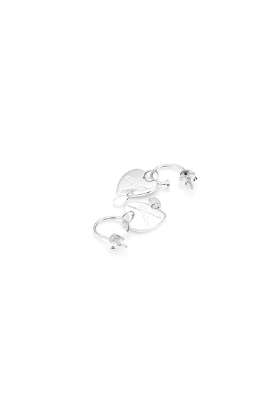 Silver Crying Heart Anchor Sleeper Earrings - Stolen Girlfriends Club