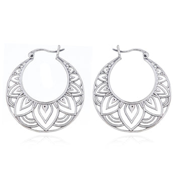 Onatah Sterling Silver Filigree Hoops