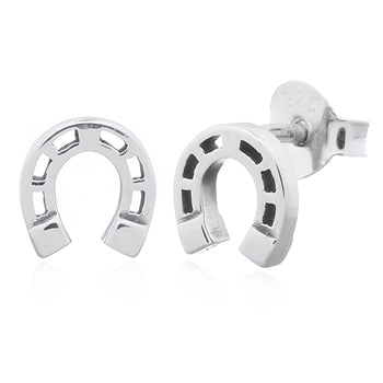 Onatah Sterling Silver Horseshoe Stud Earrings