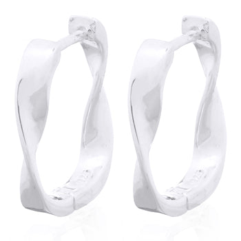 Onatah Sterling Silver Loose Twist Huggie Earrings