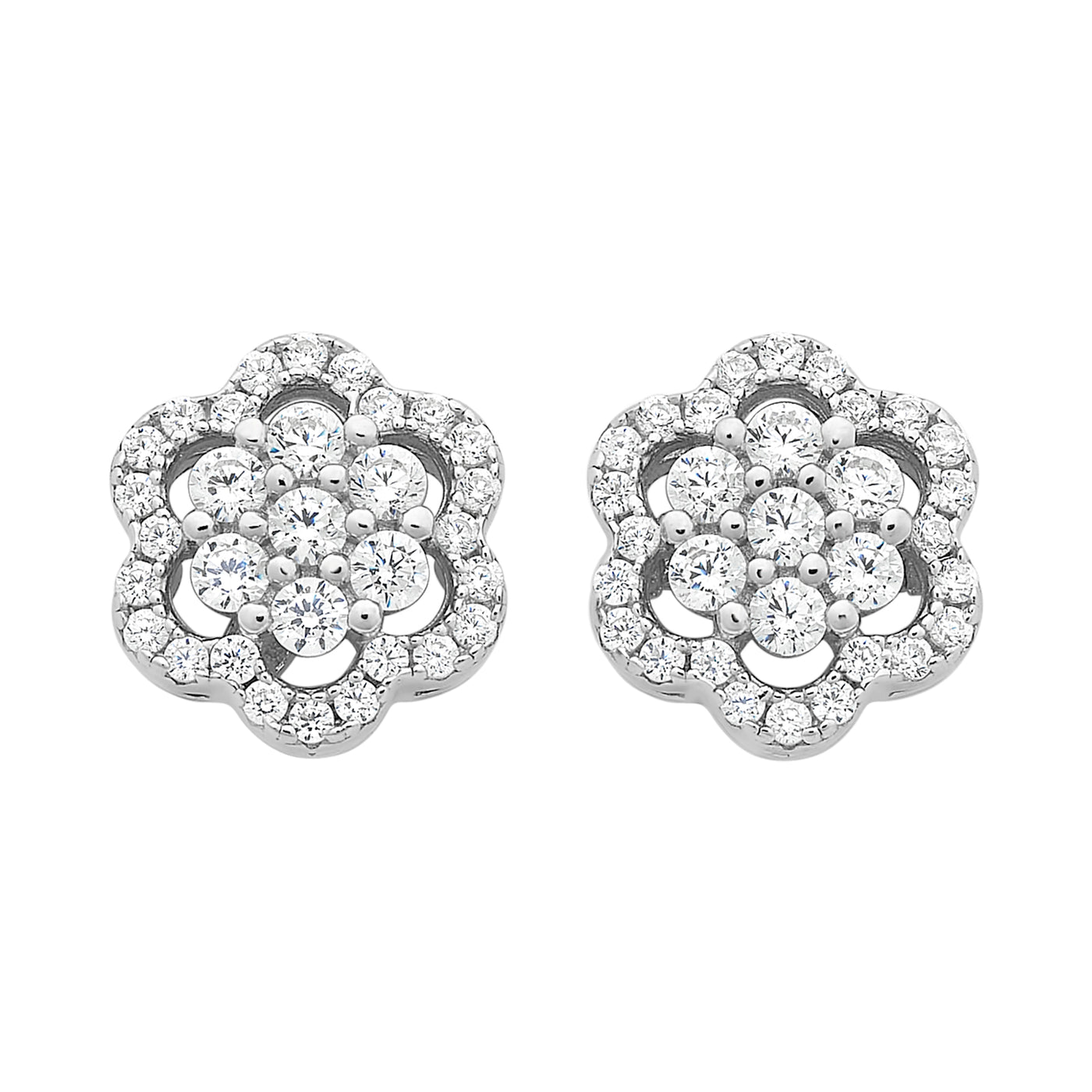 Sterling Silver Cubic Zirconia Earrings
