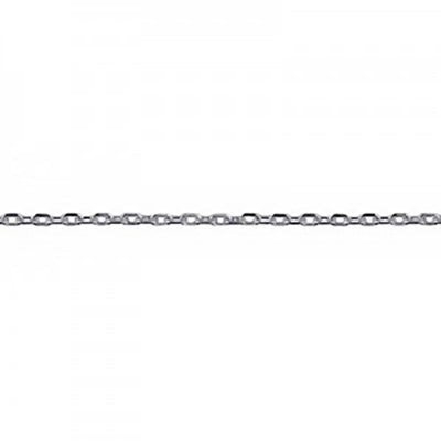 Sterling Silver Diamond Cut Cable Chain - 45Cm