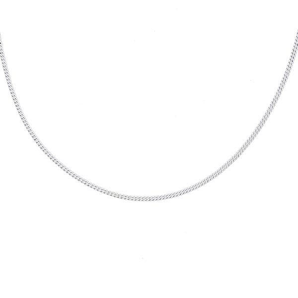 Silver Curb Fine Chain - 40cm