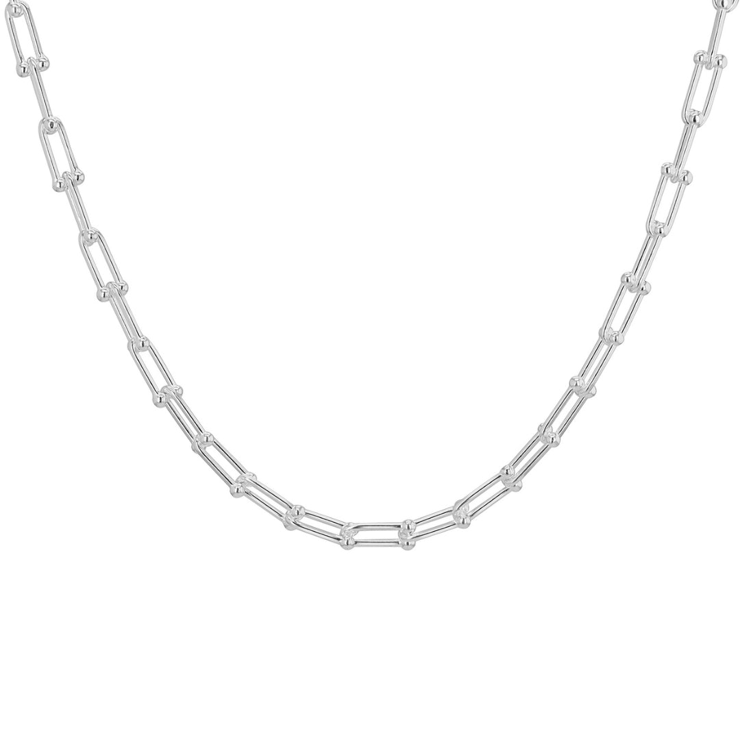 Sterling Silver Industrial Link Chain 50Cm