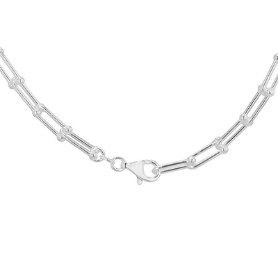 Sterling Silver Industrial Link Chain 50Cm