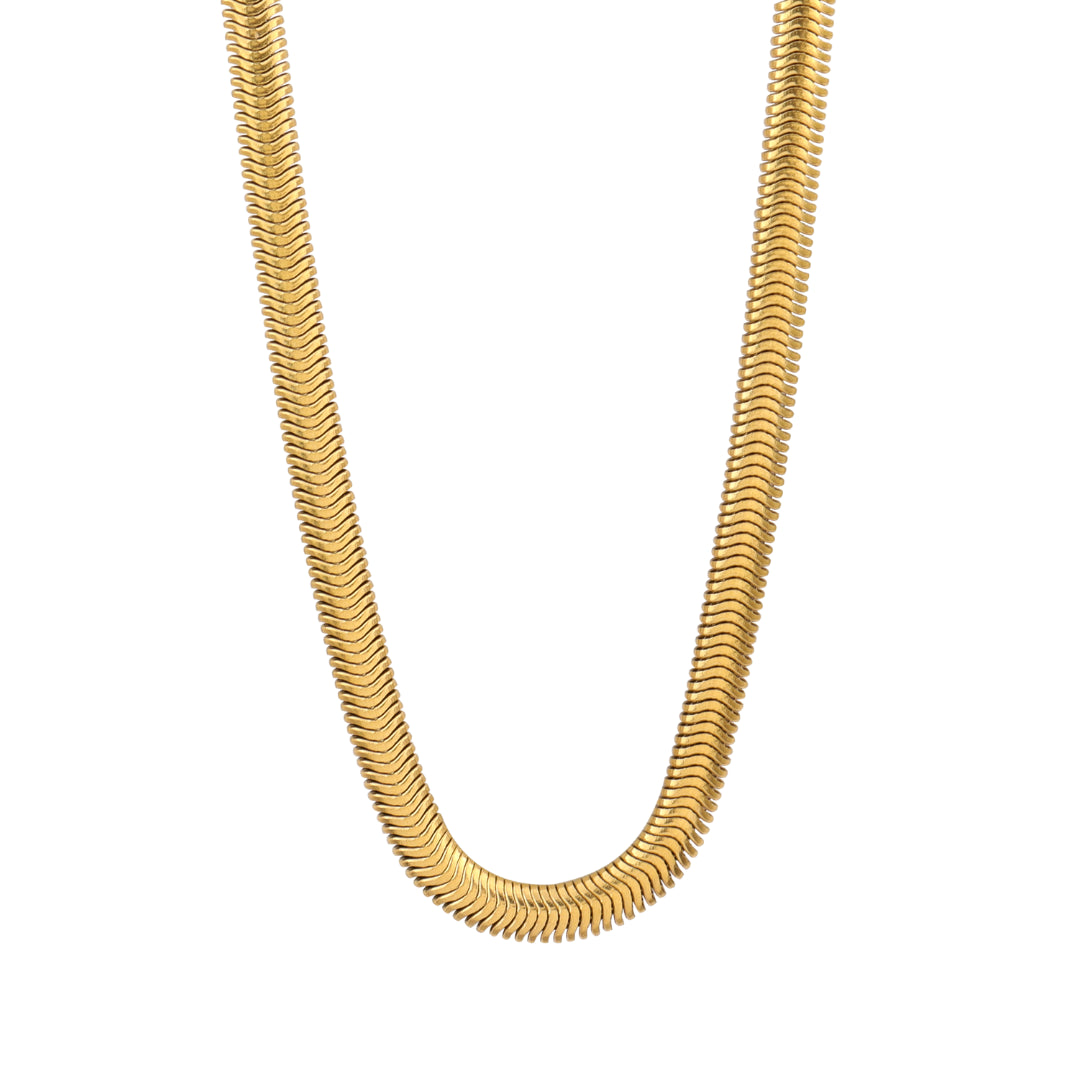 Stainless Steel Gold Plated Snake Chain Necklace 45-50Cm
