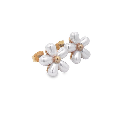 Pearl Flower Stud Earrings