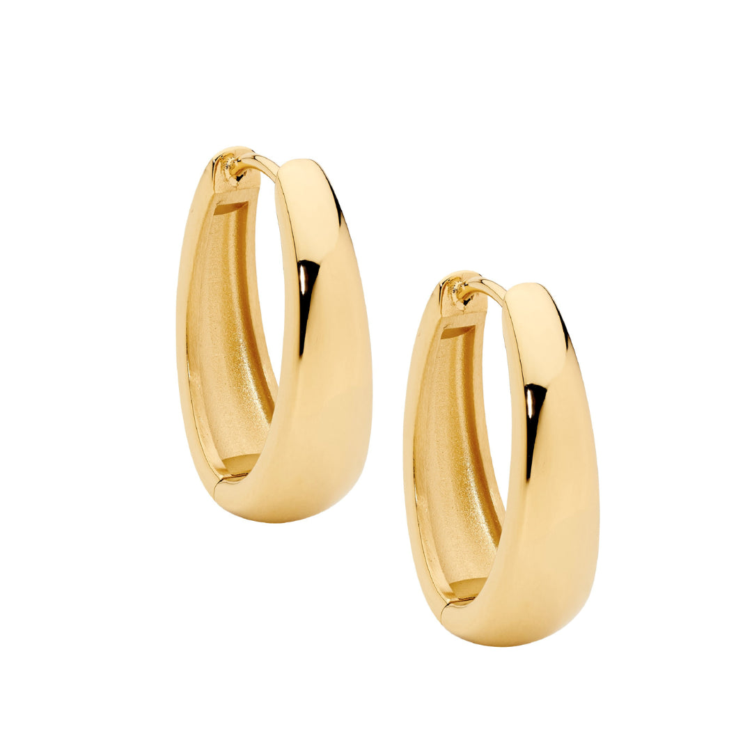 Stainless Steel Gold IP Plated 23mm Hoop Earrings