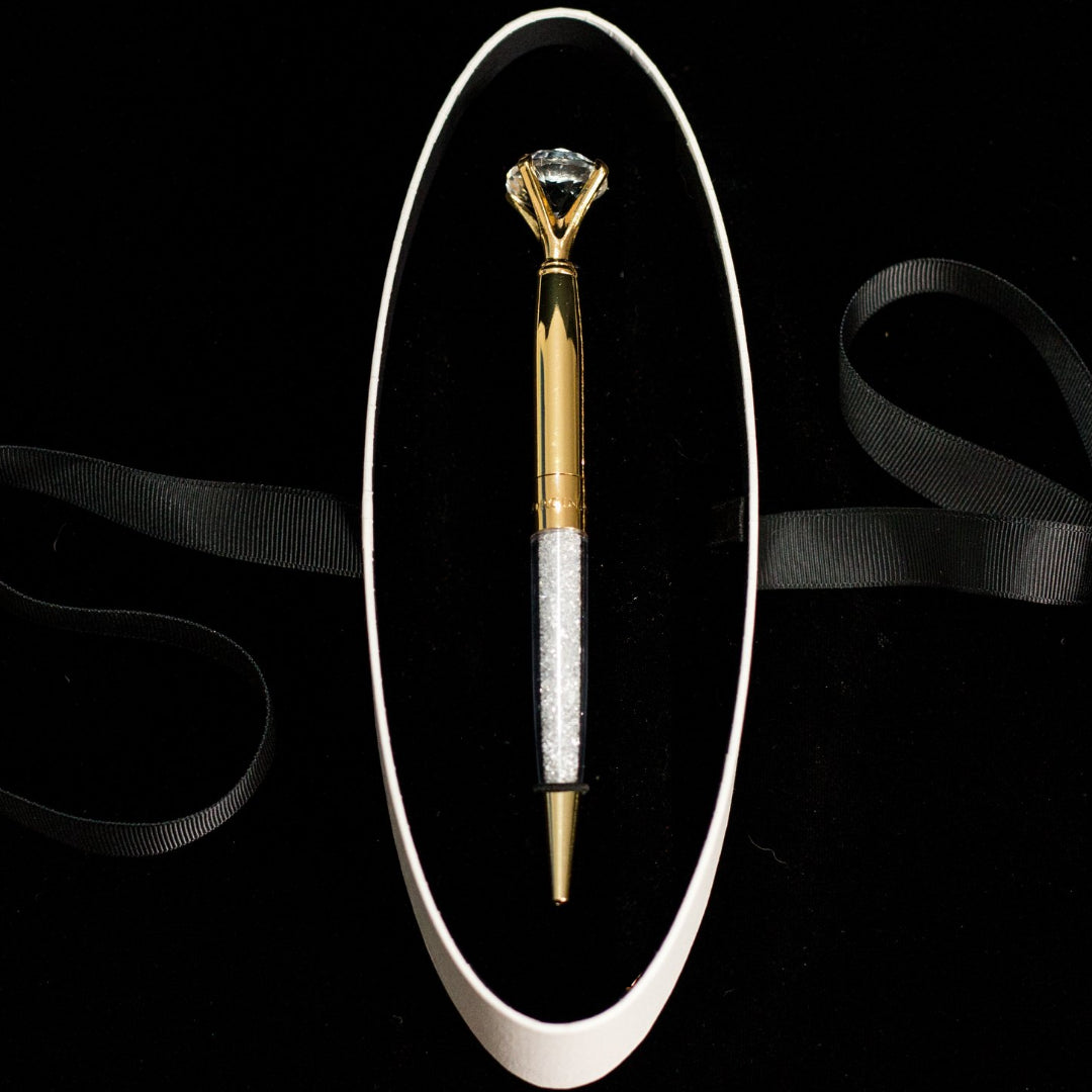 Georgini Diamond Pen Gold