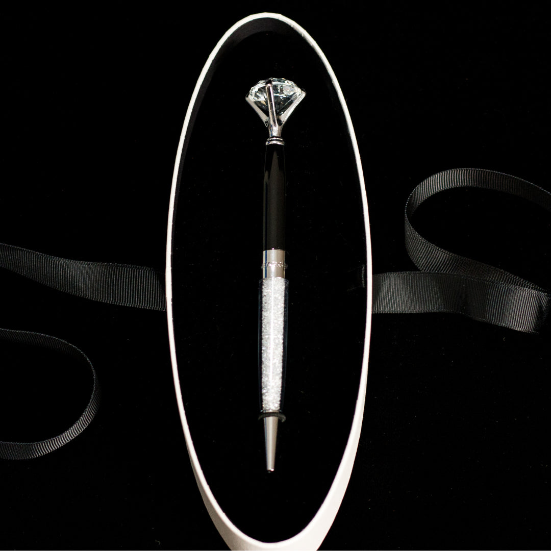 Georgini Diamond Pen Silver / Onyx